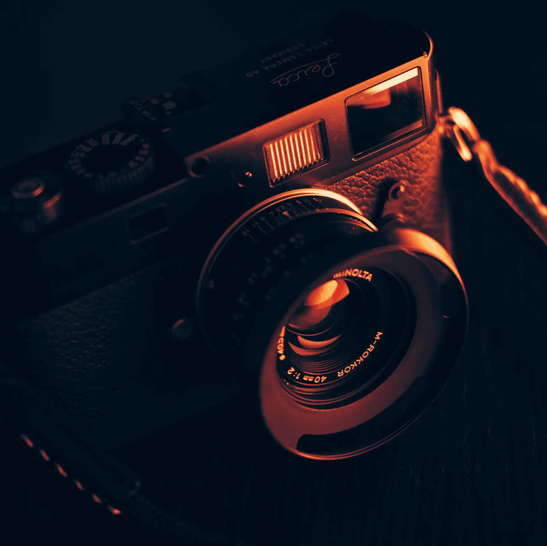 objectif d'un appareil photo minolta